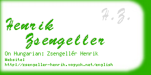 henrik zsengeller business card